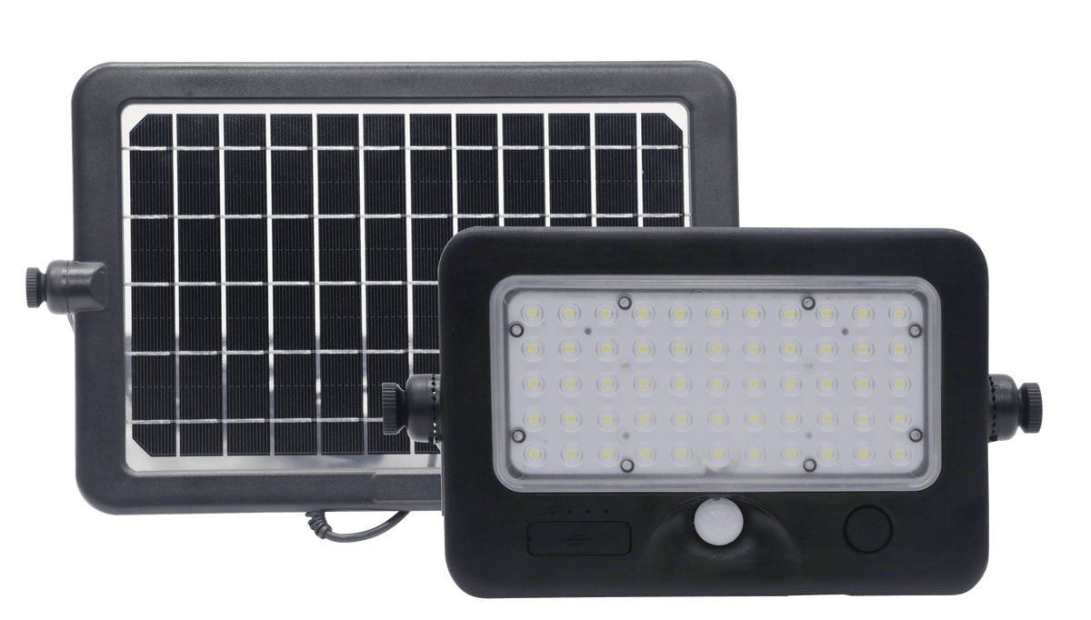 Projecteur LED solaire 3 têtes ELDORADO noir 1000 lumens