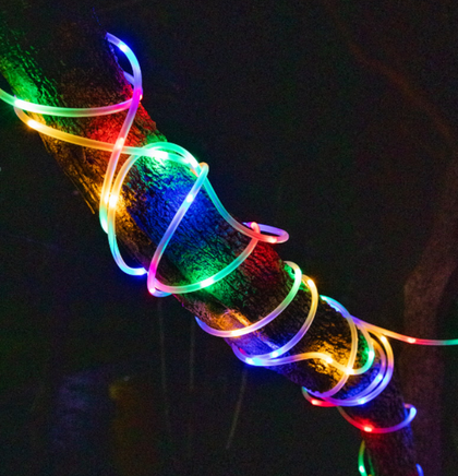 tube de Noel ruban solaire 100 led multicolore